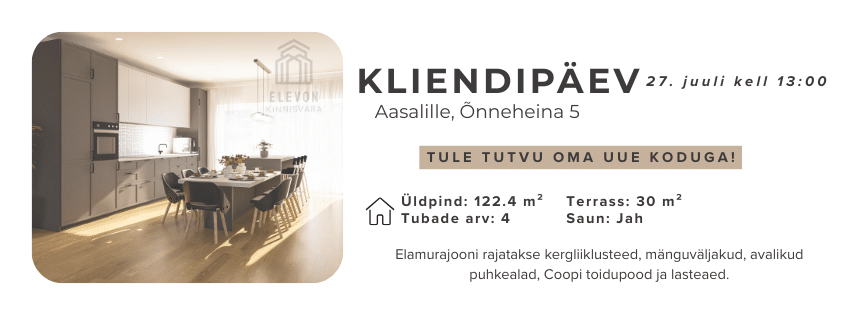 Aasalille Kodude näidismaja kliendipäev 27.07.25 – tule ja tunne, kas see võiks olla sinu uus kodu!